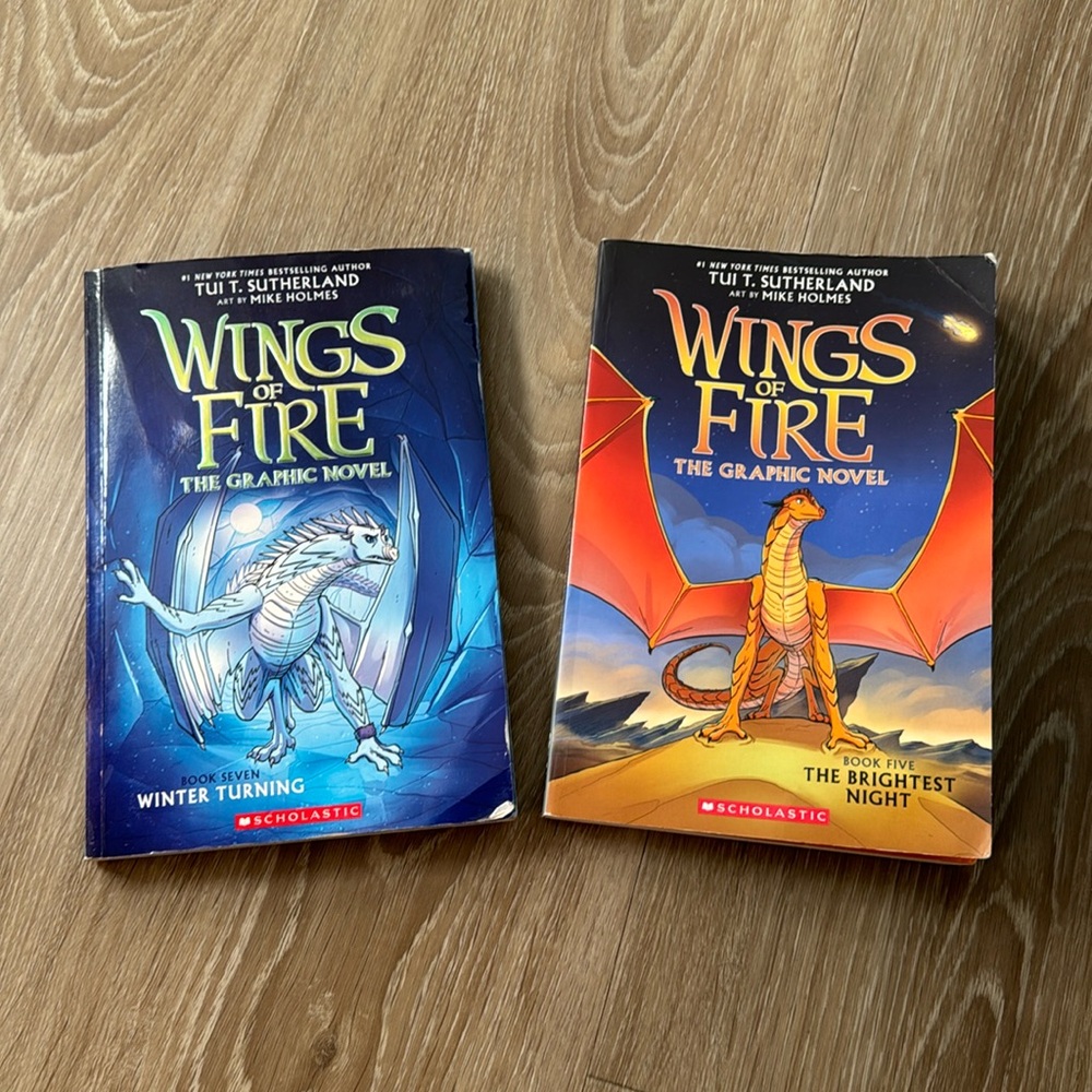 Bundle of 2 Wings of Fire The Graphic Novel Books Paperback- Book Five & Seven
